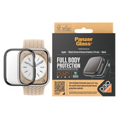 Sticlă securizată Full Body D3O pentru Apple Watch 9/8/7 45 mm, Negru, PanzerGlass