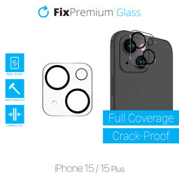 FixPremium Glass - Geam securizat a camerei din spate pentru iPhone 15 & 15 Plus