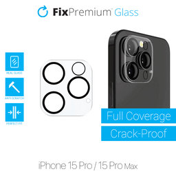 FixPremium Glass - Geam securizat a camerei din spate pentru iPhone 15 Pro & 15 Pro Max