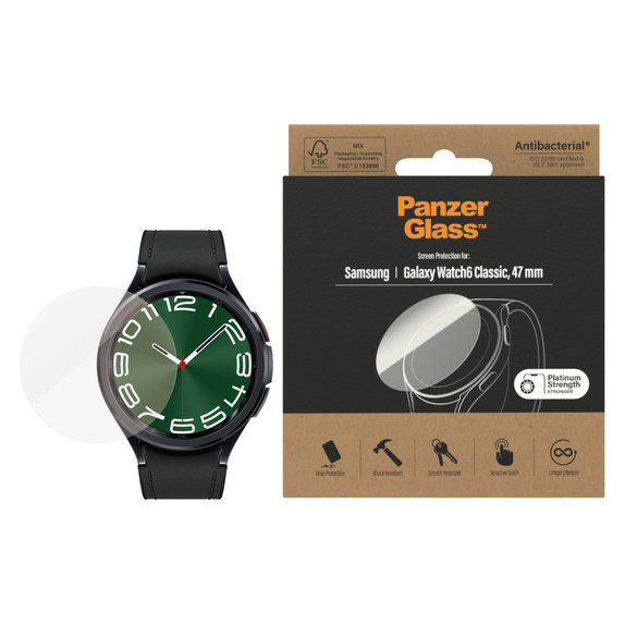 Sticlă securizată Flat Glass AB pentru Samsung Galaxy Watch6 47 mm, Transparent, PanzerGlass