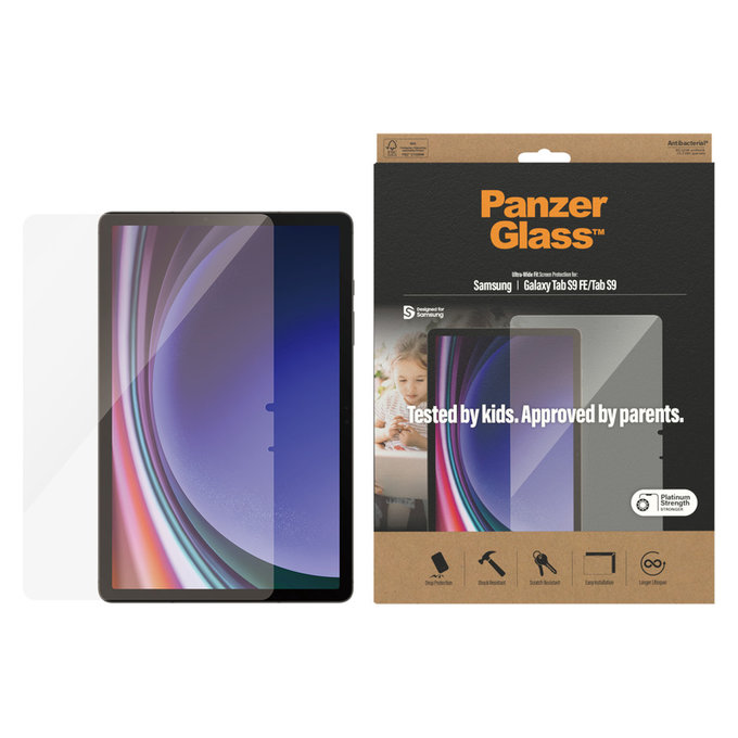 Sticlă securizată UWF AB pentru Samsung Galaxy Tab S9/S9 FE, Transparent, PanzerGlass