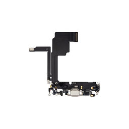 Apple iPhone 15 Pro - Conector de Încărcare + Cablu Flex (White Titanium)