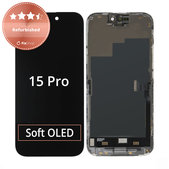 Ecran pentru iPhone 15 Pro, Sticlă tactilă cu ramă, Refurbished
