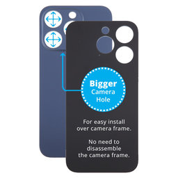 Apple iPhone 15 Pro - Sticlă Carcasă Spate cu Orificiu Mărit pentru Cameră (Blue Titanium)