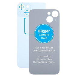 Apple iPhone 15 Plus - Sticlă Carcasă Spate cu Orificiu Mărit pentru Cameră (Blue)