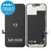 Ecran Soft OLED pentru iPhone 13, Sticlă tactilă cu ramă, FixPremium