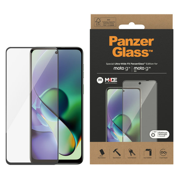 Sticlă securizată UWF pentru Motorola Moto G14/G54 5G, Negru, PanzerGlass
