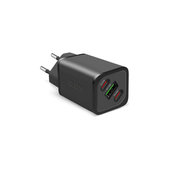 Adaptor de călătorie NanoTube 2x USB-C/USB-A, GaN, 65 W PD, negru, SBS