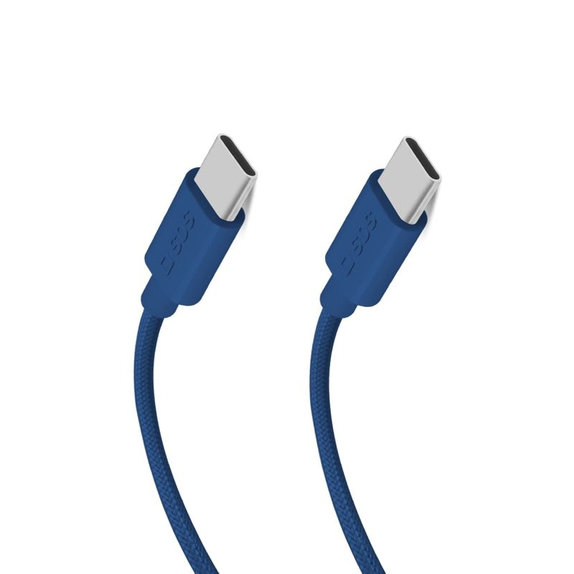 SBS - Cablu USB-C/USB-C, 60W, PD, 1.5m, albastru