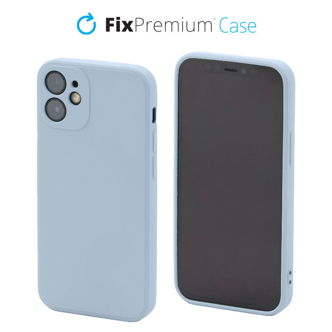 FixPremium - Silicon Caz pentru iPhone 12 mini, light blue