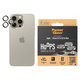 Protecție lentile cameră Hoops pentru iPhone 15 Pro/15 Pro Max, Natural Metal, PanzerGlass