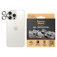Protecție lentile cameră Hoops pentru iPhone 15 Pro/15 Pro Max, White Titanium, PanzerGlass