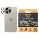 Protecție lentile cameră Hoops pentru iPhone 15 Pro/15 Pro Max, Natural Titanium, PanzerGlass