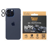 Protecție lentile cameră Hoops pentru iPhone 15 Pro/15 Pro Max, Blue Titanium, PanzerGlass