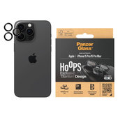 Protecție lentile cameră Hoops pentru iPhone 15 Pro/15 Pro Max, Black Titanium, PanzerGlass