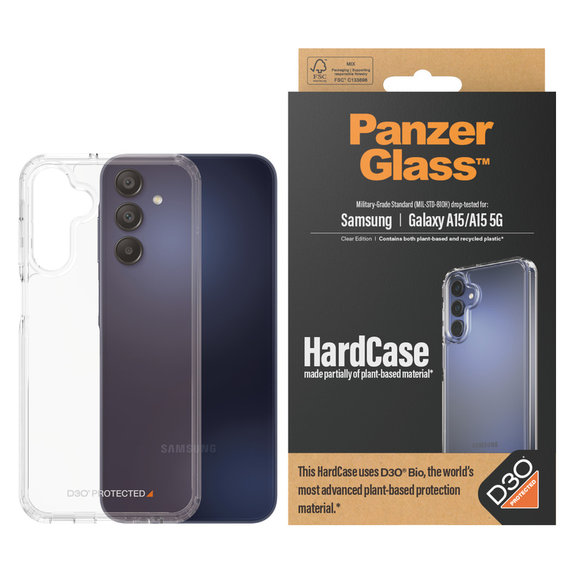 Caz HardCase D3O pentru Samsung Galaxy A15/A15 5G, Transparent, PanzerGlass