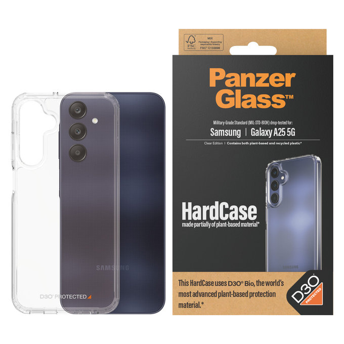Caz HardCase D3O pentru Samsung Galaxy A25 5G, Transparent, PanzerGlass