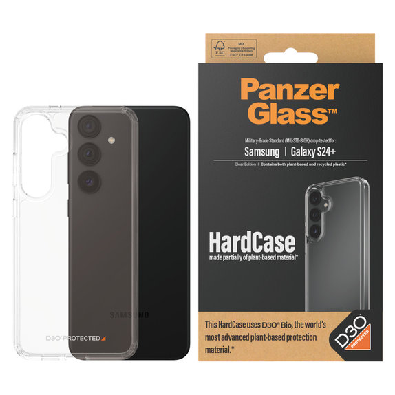 Caz HardCase D3O pentru Samsung Galaxy S24+, Transparent, PanzerGlass