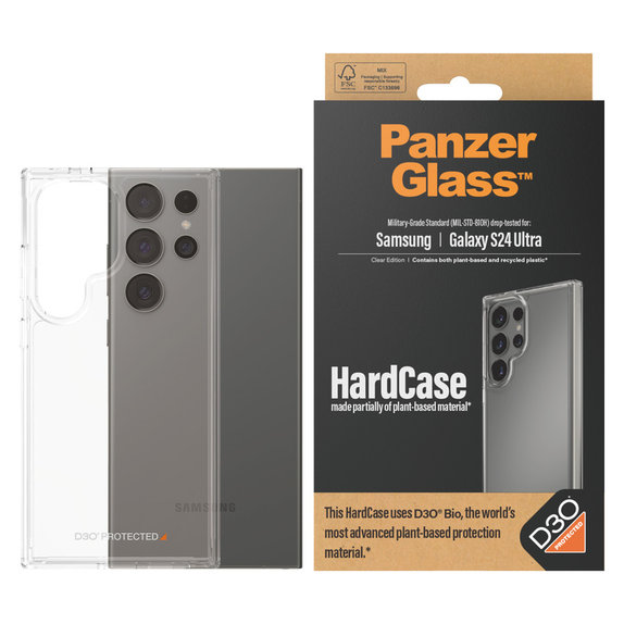 Caz HardCase D3O pentru Samsung Galaxy S24 Ultra, Transparent, PanzerGlass