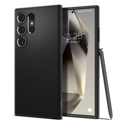 Spigen - Caz Liquid Air pentru Samsung Galaxy S24 Ultra, Matte Black