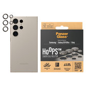 Protecție lentile cameră Hoops pentru Samsung Galaxy S24 Ultra, Gri, PanzerGlass