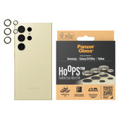 Protecție lentile cameră Hoops pentru Samsung Galaxy S24 Ultra, Galben, PanzerGlass