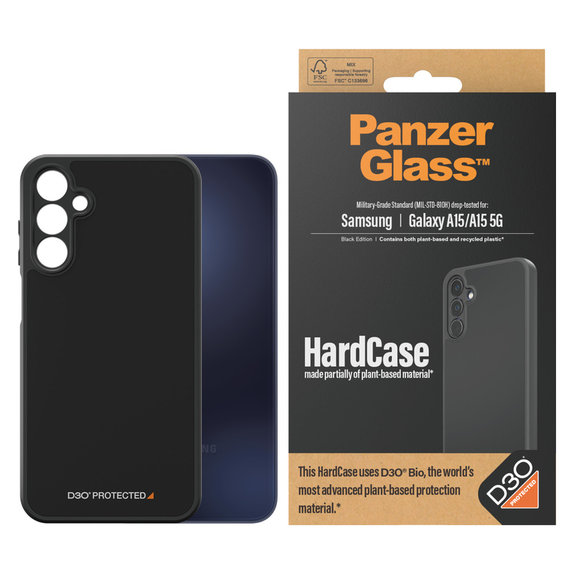 Caz HardCase D3O pentru Samsung Galaxy A15/A15 5G, Negru, PanzerGlass