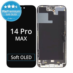 Apple iPhone 14 Pro Max - Ecran LCD + Sticlă Tactilă + Ramă Soft OLED FixPremium