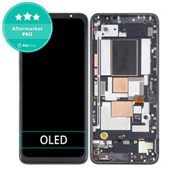 Asus ROG Phone 5 ZS673KS - Ecran LCD + Sticlă Tactilă + Ramă (Phantom Black) OLED