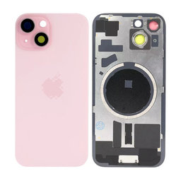 Apple iPhone 15 - Sticlă pentru carcasa din spate cu piese mici (Pink)