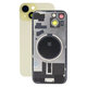 Apple iPhone 15 - Sticlă pentru carcasa din spate cu piese mici (Yellow)