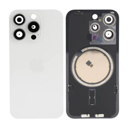 Apple iPhone 15 Pro - Sticlă pentru carcasa din spate cu piese mici (White Titanium)