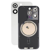 Apple iPhone 15 Pro - Sticlă pentru carcasa din spate cu piese mici (White Titanium)