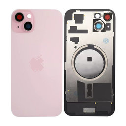Apple iPhone 15 Plus - Sticlă pentru carcasa din spate cu piese mici (Pink)