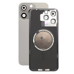 Apple iPhone 15 Pro Max - Sticlă pentru carcasa din spate cu piese mici (Natural Titanium)