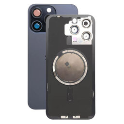Apple iPhone 15 Pro Max - Sticlă pentru carcasa din spate cu piese mici (Blue Titanium)