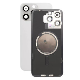 Apple iPhone 15 Pro Max - Sticlă pentru carcasa din spate cu piese mici (White Titanium)
