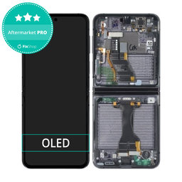 Samsung Galaxy Z Flip 5 F731B - Ecran LCD + Sticlă Tactilă + Ramă (Graphite) OLED