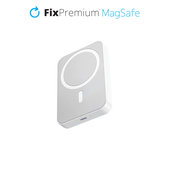 FixPremium - MagSafe PowerBank cu Stand 5000mAh, alb