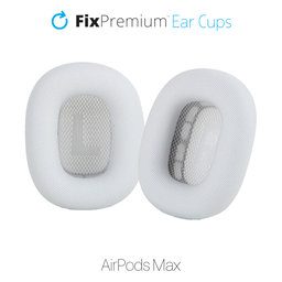 FixPremium - Căști de schimb pentru Apple AirPods Max (Eco-Leather), alb