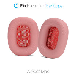 FixPremium - Căști de schimb pentru Apple AirPods Max (Eco-Leather), roșu