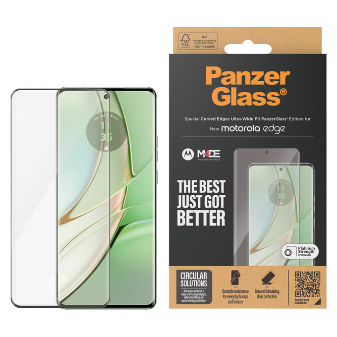 Sticlă securizată UWF pentru Motorola Edge 50 Pro, Negru, PanzerGlass