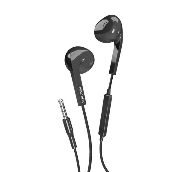 Music Hero - Căști PRISM, 3.5mm jack, negru