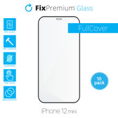 FixPremium FullCover Glass - Geam securizat pentru iPhone 12 mini (10 Pack)