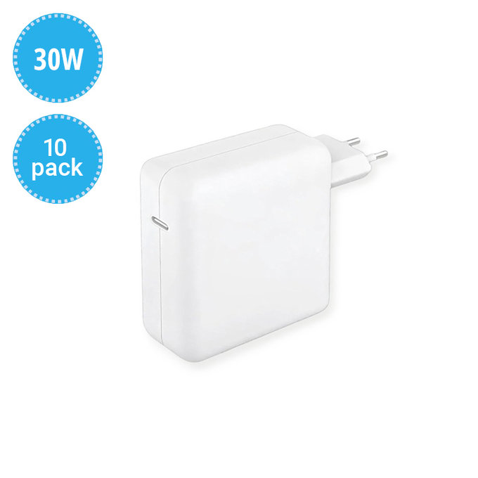 USB-C adaptator de încărcare, 30W, compatibil cu Apple, 10 pack