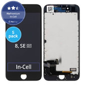 Apple iPhone 8, SE (2020), SE (2022) - Ecran LCD + Sticlă Tactilă + Ramă (Black) In-Cell FixPremium (5 Pack)