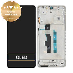 Xiaomi Redmi Note 13 5G 2312DRAABC - Ecran LCD + Sticlă Tactilă + Ramă (Arctic White) - 5600040N1700 Genuine Service Pack