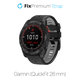 FixPremium - Curea din silicon bicolor pentru Garmin (QuickFit 26mm), negru