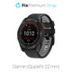 FixPremium - Curea din silicon bicolor pentru Garmin (QuickFit 22mm), negru