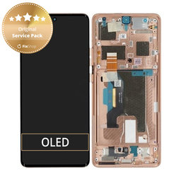 Motorola Edge 50 Ultra - Ecran LCD + Sticlă Tactilă + Ramă (Peach Fuzz) - 5D68C24485 Genuine Service Pack